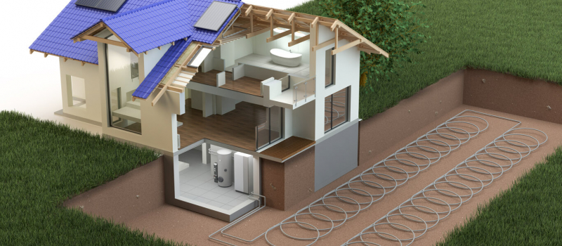 geothermal heating - schematics