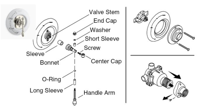 parts of shower valve