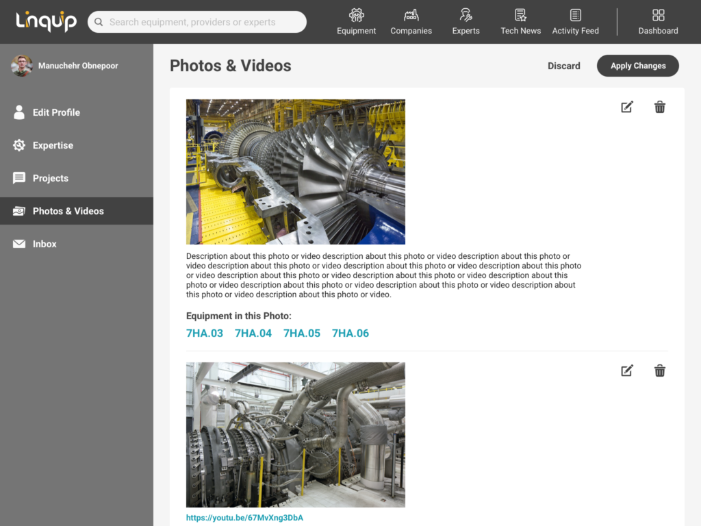 How to Add Photos Videos to My Profile on Linquip5