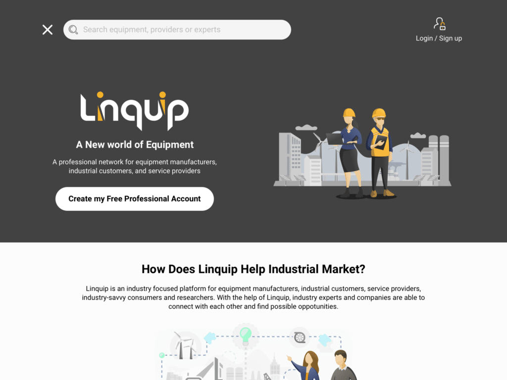 How to search on Linquip