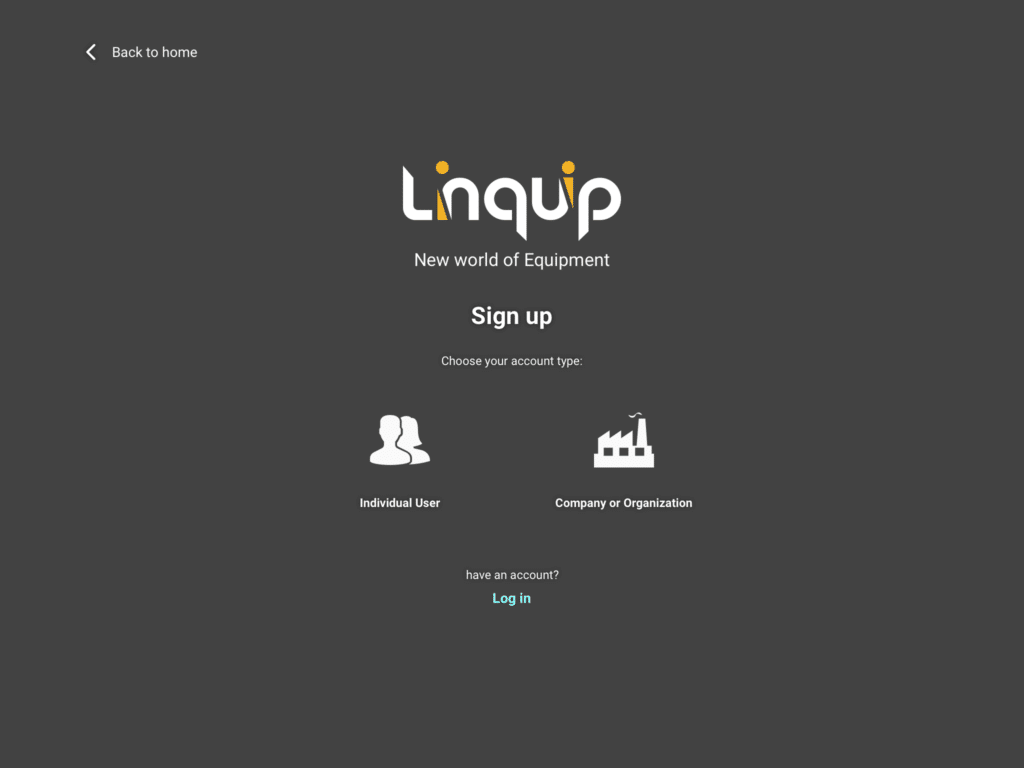 What is the difference between a Linquip individual user and Linquip company user accounts